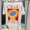 Heren T -shirts Designer Tees Rainbow Mushroom Letter Afdrukken Kortry Sleeve Tops Cotton Loose Men Women Shirt HNYC