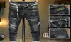 Мужские расстроенные разорванные байкерские джинсы Slim Fit Motorcycle Biker Denim для мужчин модельер Дизель Мужские джинсы Роскошные джинсы 4950938