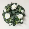 Fiori decorativi ghirlande ghirlanda bianca artificiale Foglie verde ghirlanda eucalipto ghirlanda per porte ornamenta