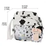 Sac femmes dessin animé vache imprimé épaune dame canvas crossbody bourse messager sac à main sac à main femelle de voyage décontracté