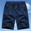 Short masculin Summer Simplicité Imprimée de poche Vaiille élastique de taille Vintage Pantalons de secquette