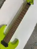 7 String Floresan Yeşil Elektro Gitar, Tremolo Köprüsü ile HH Pikaplar Logo/Renk Özelleştirme sunar
