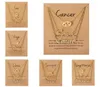 Colliers de pendentif 3pcSet Cardboard Star Zodiac Sign 12 Constellation Charm Collier Gold Aries Cancer Leo Scorpio Bijoux Gifts7496697