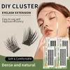 Falska ögonfransar unga ögonfransar DIY Eyelash Cluster Eyelash Extensions C D Curly Pre Made Volume Fans Russian Fake Eyelashes Gratis leverans Makeup D240508
