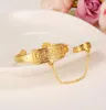 Dubai Gold Stamp Baby Small Girl Bangle Child Bracelet avec anneau pour enfants Enfants africains Bairn Bijoux bébé Moyen-Orient Arabe Gift2138378