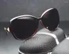 Sunglasses 2024 Real Polarized Butterfly Luxury Large Size Driver's Tac Enhanced Ed Fishing Uv 400 Women