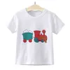 T-shirts mignon cartoon trains de marchandises bébé garçons préférés pour enfants Vêtements t-shirts blancs à la mode