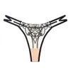 Butterfly Lace Broidered Floral Design confortable Butterfly Knot Femmes G-string Triangle Pantal