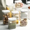 Opslagflessen Voedsel verzegelde containers Plastic doos keuken organisatoren huis accessoires huishouden transparante graan melkpoeder tank