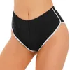 Short féminin pour femmes mi-hauts blanc bord butin yoga yoga sport gymnase gymnase de gymnase coulant minceur de fitness