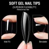 Canni 240pcsbox a 12 dimensioni Gel Peste per unghie pre -formate Sistema di estensione Clear Falso Falso Coperchio completo per Manicures 240509