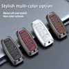 Car clés de voiture en alliage zinc Cowhide Car clés Remote Key Case FOB pour Hyundai Genesis G80 GV70 GV80 2019 2020 2021 2022 TPU 4/6/8 Button Accessoires T240509