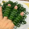 Cluster ringen hetiaanse Jasper Ring Spinazie Groene persoon Licht zwarte stip water hoofdvoet mannen en vrouwen sieraden