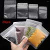 Bolsas de almacenamiento Matte Transparente Bolsa de plástico Zip Foil Holograma Holograma de alimentos Bolsos pequeños Agua Poldes reclosizables con cremallera