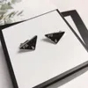 Triangle earrings Top Quality Letter Stud Earring with Stamp Fashion Jewelry Accessories for Gift Party 4 Colors Jewlery Love Hoop Gifts Woman Girl Wholesale