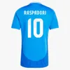 2024 Italys Soccer Jerseys Maglie Euro Cup 24 25 Italia Chiesa DiMarco Frattesi Immobile Raspadori Jorginho Barella Bastoni Verratti Fotbollsskjorta Kid Kit Uniform