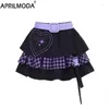 Skirts High Waist Ruffles Pink Black Y2k Mini Gothic Punk Lolita Style Cake Skirt Women Sweet Girls Harajuku Vintage Short