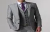 Dostosowany nowy moda Men039S Men039s Suit TreePiece Suit Pole Patters Vest Grey SingleBreasted6891796