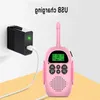 Walkie Signal Refargable Kids Blue Gift Toy 2 PPCS Strong USB Pink para y niños al aire libre Talkie Nsenh