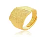 452R Lucky Chinese Word Rings Adjusted Jewelry For Men 24k Pure Gold Plated Original Design7054323