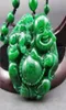 Natural Jade Jadeite Pendant med Green Dragon Jade Buddha Pendant9683712