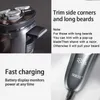 Razoras Blades Mens Electric Shaver Intelligent para Beard Timer Ipx7 Impermeável Dry Dry Q240508