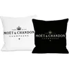 Cushion Decorative Pillow Black Velvet Print Moet Cushion Cover Cotton Made Pillowcase Soft Case High Quality Printing 220b