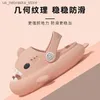 Slipper Kinderlingen Slippels Shark Flip Soft Sole Cartoon Dames en Heren Badkamer Sandalen Eva Anti -slipschoenen Q240409