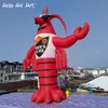 8mH (26ft) Huge Inflatable Lobster with Custom Logo Cartoon Character Model For Crayfish Restaurant Advertising
