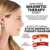 Boucles d'oreilles étalon luxe cubique de zircone magazine Clip acupresure lympha oreille magnétique non perçante Lymphvity magthérapie pour femmes hommes 216u