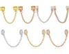 Bracelets de charme Buipoey moda margarida rosa margarida padrão brilhante Cadeia de segurança de zircão FIT 3MM BRACELET JOENS BALLEY GUEST15556248
