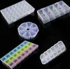 Los 50pcs Nail Art Storage Hülle Rad Strssteine Edelstein Zubehör klare Kunststoff leere Behälterräder für Strasssteine Perlen orga8073598