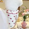 Vêtements de vêtements pour chiens en 2024 Été mince en dentelle à la fraise en peluche Chihuahua Verte chiot t-shirt respirant pour chiens costume de chats