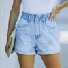 Shorts féminins 2023 Summer Womens Denim Shorts décontractés Mode vintage Strtwear Stretch Elastic Raise Nouveau serpent Short Y240504