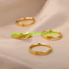 Wannee OEM Custom Hochzeit Einfacher Schmuck Gold plattiert Verlobung Edelstahl Ring Schmuck Frauen Frauen