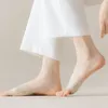 Donne calzini invisibili invisibili in pizzo semplice in pizzo solido in cotone mezza palma a maglia aderente separatore di punta del piede a cinque dito