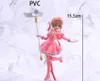 Anime Lovely Pink Captor Sakura Actie Figuren Modellen PVC Figuur Model Auto Cake Decorations Magic Wand Girls speelgoed Gift