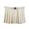 Diseñador de faldas Nanyou High Edition Miu Familia Half Skirt Small Women's Small Fragant Wind Style Short Slimming 24 Telen Spring Age Reductor de cinturón PLATADO 4U53