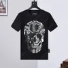 フィリッププレーンTシャツラグジュアリーブランドメンズクリスタルファッションオリジナルデザイン夏の高品質Plein Skull PPクラシックラインストーンTシャツストリートウェアカジュアルウェア