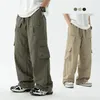 Erkek pantolon tarzı Japon pantolon moda marka açık gevşek gevşek rahat üç boyutlu çok cepli tulum baharda erkekler için
