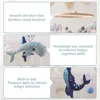 Wood Baby Rattlesnake Soft Felt Sea Animal Whale Cloud Pendant Bell Bell Mobile Crib Montessori Toy Childrens Gift 240506