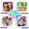 46 cm LED Light Dog Doll Toys Sched Pillow Animal Glow Blue Dog Plush Toy Lunch Break Break Prezenty dla dzieci dziewczęta walentynki 240507