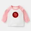 T-shirt Capricorno Constellation Design Aquarius Vergo Scorpione Pesci Maglietta per bambini neonati per bambini T-shirt a maniche lunghe topl240509