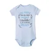 Rompers My Mom Has The Best Mom in The World and I Have The Best Grandmother Baby Bodysuit Infant Short Sleeve Jumpsuit Newborn Romper T240509