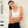 A l abiti da donna biancheria bianche da yoga top reggiseni di supporto sportivo reggiseno di fitness lingerie traspirabile allenamento brassere giubbotto a forma di pilota