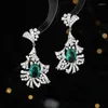 Boucles d'oreilles en peluche Bilincolor Lumière et zircon luxueux incrusté charmant pour le mariage ou la fête