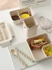 Sacs de boîtes à lunch Boîte à lunch Boîte de blé Paille de blé pour enfants Bureau de rangement alimentaire portable Boîte de rangement alimentaire portable avec baguettes à cuillère