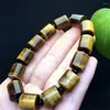 Braccialetti di collegamento 12mm giallo naturale tigre pietra pietra pietra perle braccialetto donne belle gioielli colorati di moda di energia cristallina 1 pcs