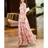 Summer Womens 2024 الأنيقة الأنيقة النحيفة القصيرة المطبوعة Vneck vneck shipper bohemian chiffon grage swing skirt dress 240426