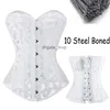 Women-Sexy Women Corsets and Bustiers Overbust 10 Steel Oneed Hollow Out Blanc Black Corset Top Summer Lingerie ShapeWear Corselet Tyq